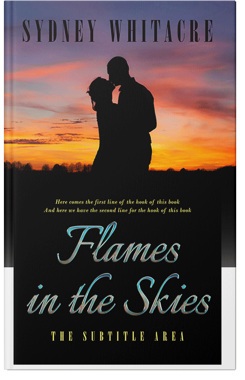 Front view of Premade Romance Book Cover - Antique Brass