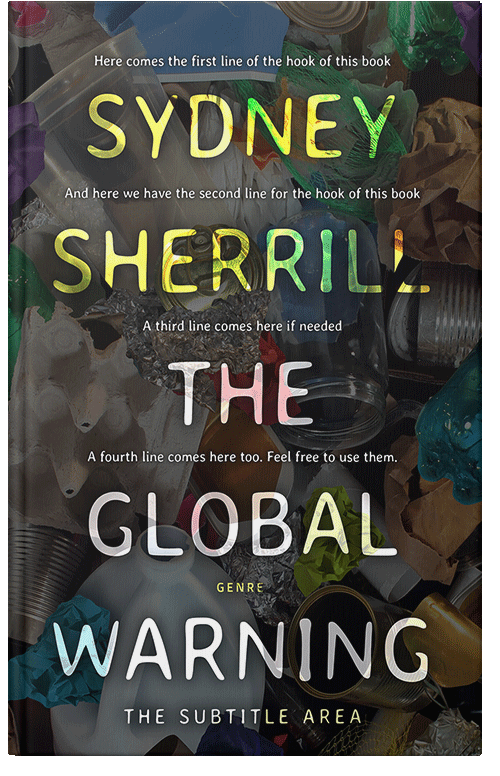 Front view of Premade Abstract Book Cover - Tuatara