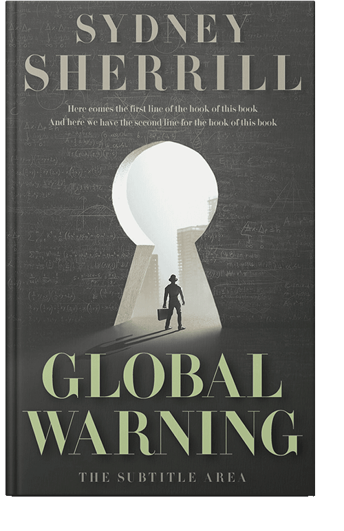 Front view of Fuscous Gray #8132 - Premade Abstract Book Cover