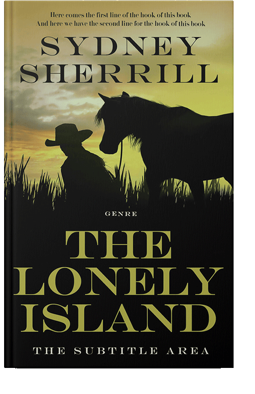 Front view of Olive Green #8138 - Premade Western Book Cover