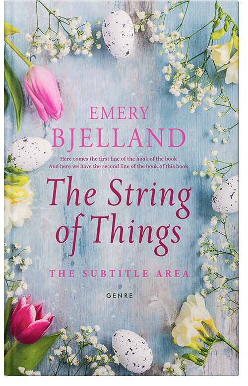 Front view of Premade Abstract Book Cover - Ghost