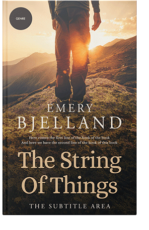 Pre Made Book Cover Gold Sand