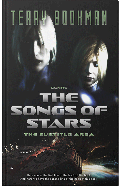 Front view of Shark #8242 - Premade Science Fiction Book Cover