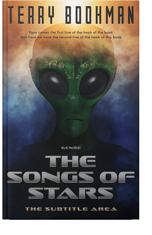 Front view of Antique Brass #8251 - Premade Science Fiction Book Cover