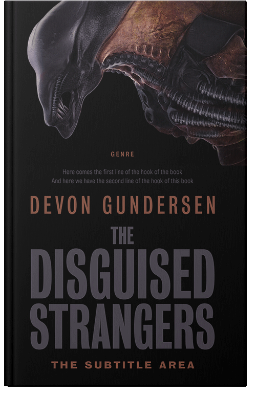 Front view of Cod Gray #8386 - Premade Science Fiction Book Cover