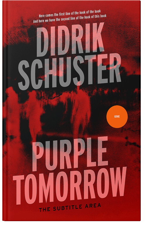 Front view of Premade Mystery & Thriller & Suspense Book Cover - Puce