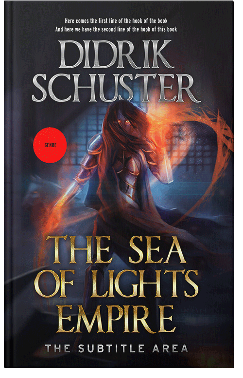 Front view of Premade Fantasy Book Cover - Steel Gray