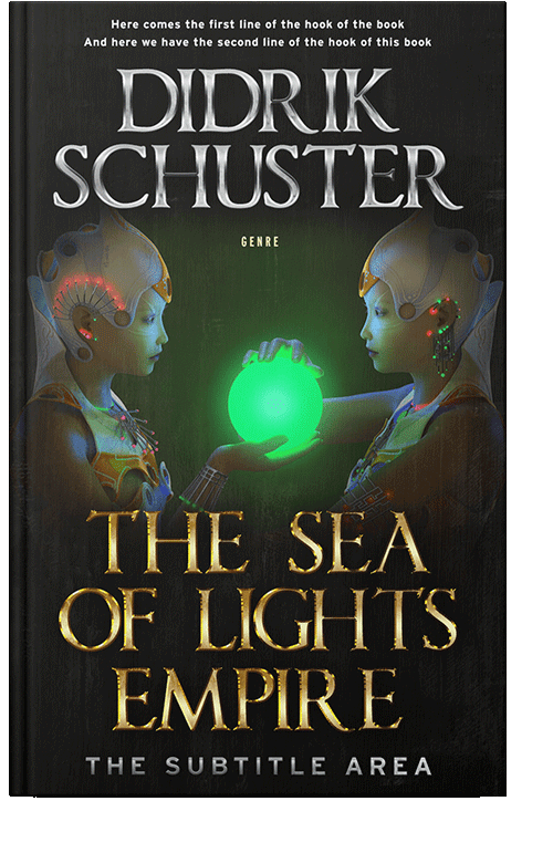 Front view of Rangoon Green #8445 - Premade Science Fiction Book Cover