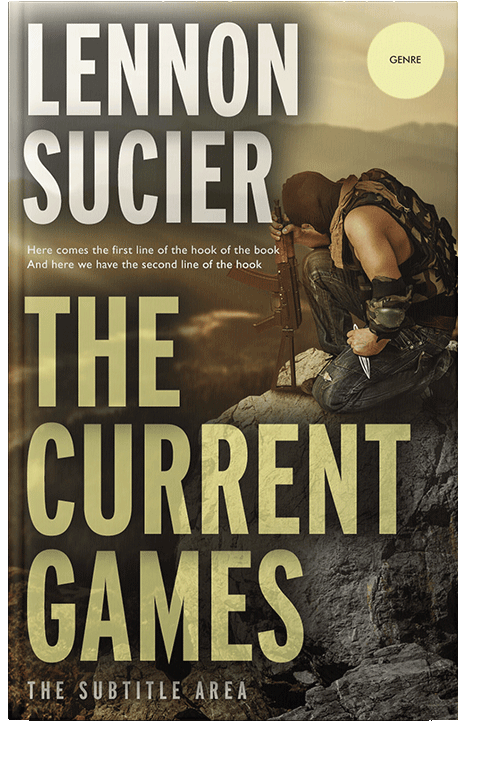 Front view of Lisbon Brown #8501 - Premade Action & Adventure Book Cover