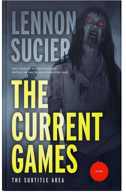 Front view of Premade Horror Book Cover - Golden Sand