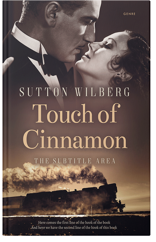 Front view of Premade Romance Book Cover - Woody Brown