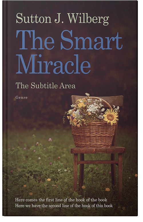 Front view of Premade Literary Fiction Book Cover - English Walnut