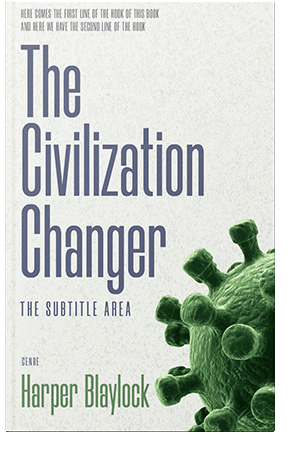 Pre Made Book Cover Green White