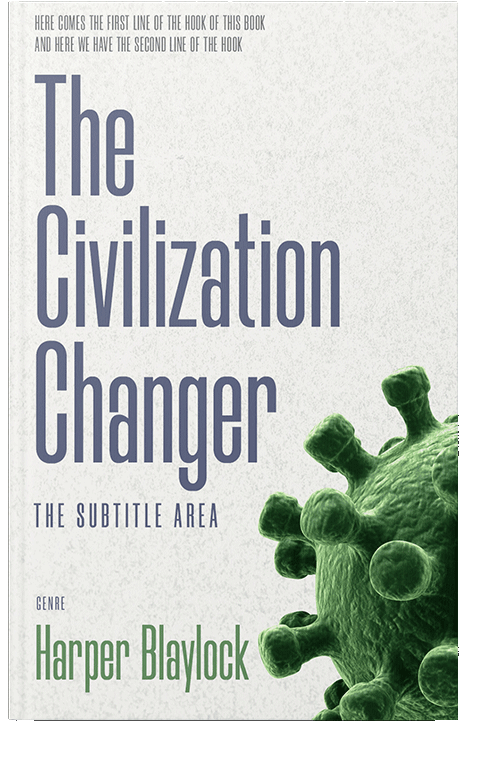 Front view of Green White #8620 - Premade Science & Nature Book Cover