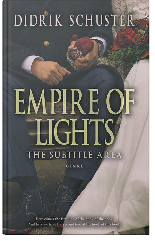 Front view of Premade Romance Book Cover - Soft Amber