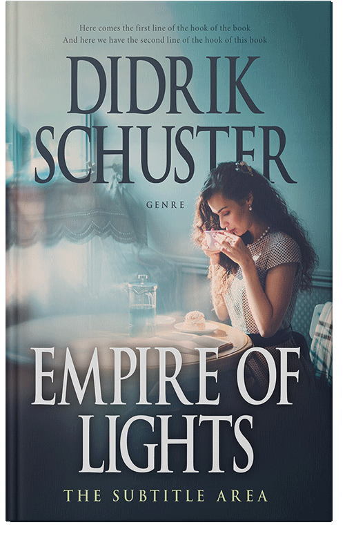 Front view of Premade Romance Book Cover - Oxford Blue