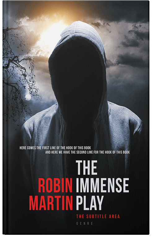 Front view of Clam Shell #8727 - Premade Mystery & Thriller & Suspense Book Cover