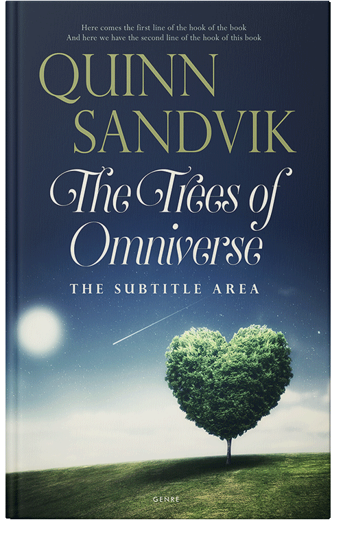 Front view of Moon Mist #8736 - Premade Poetry Book Cover