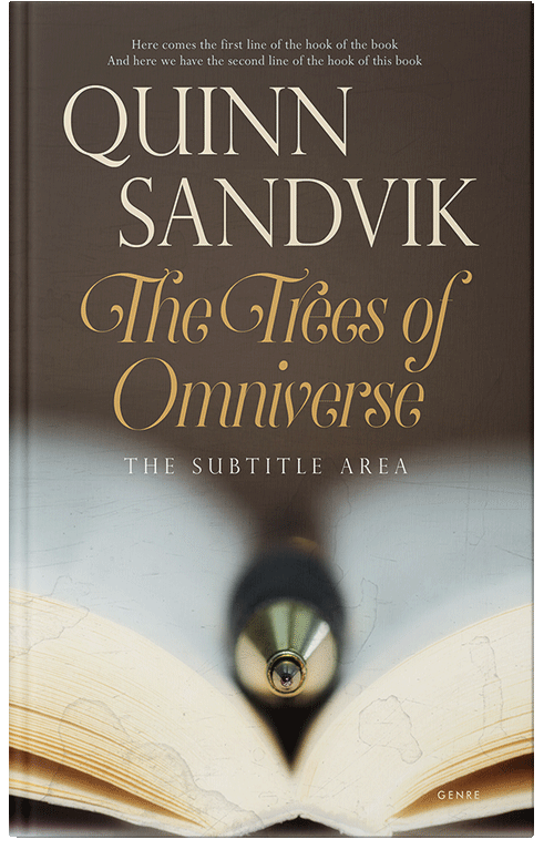 Front view of Satin Linen #8739 - Premade Literary Fiction Book Cover