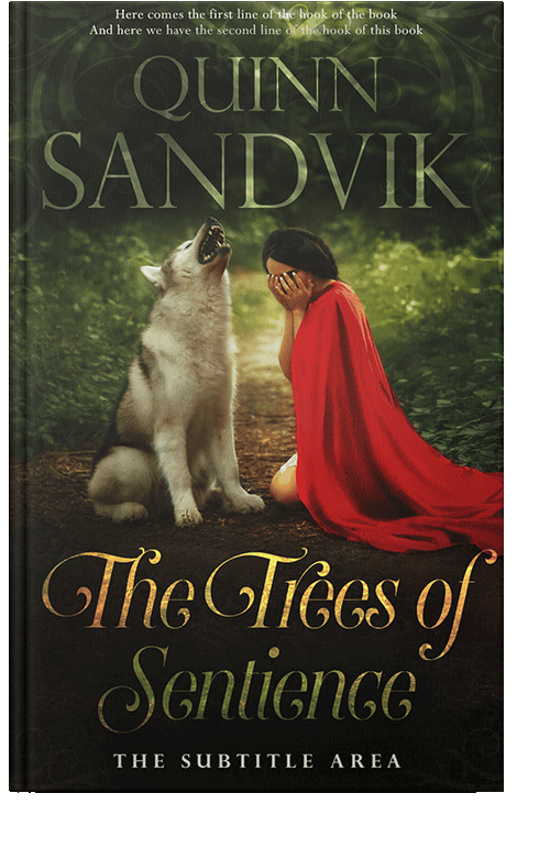 Front view of Black Olive #8756 - Premade Fantasy Book Cover