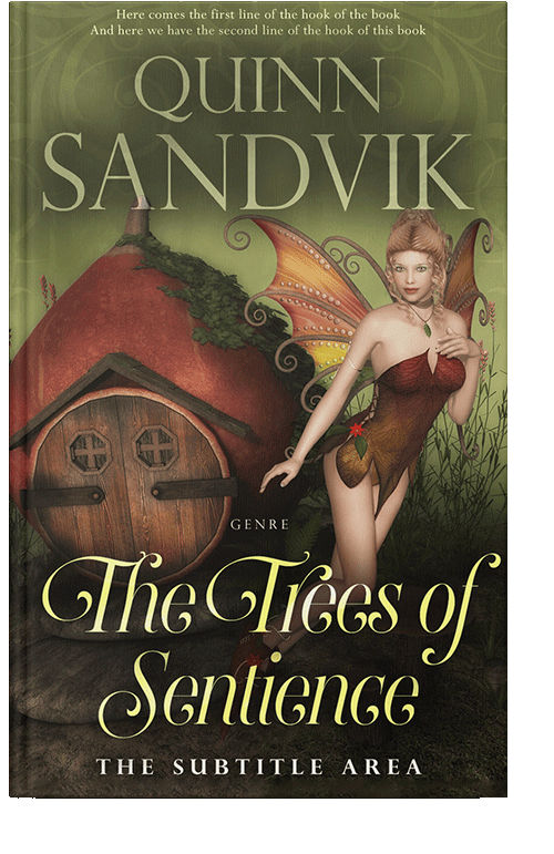 Front view of Lisbon Brown #8760 - Premade Fantasy Book Cover