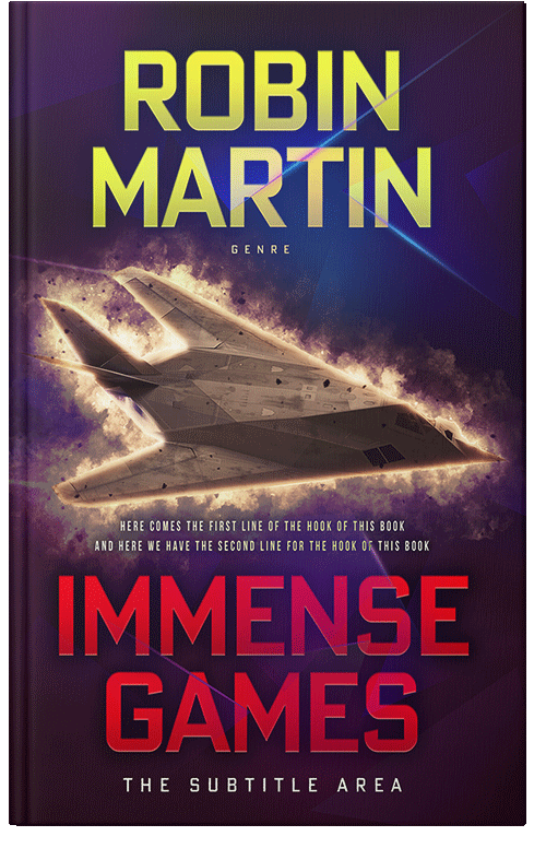 Front view of Copperfield #8789 - Premade Action & Adventure Book Cover