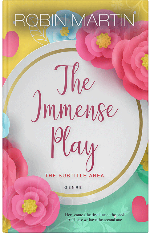 Front view of Nebula #8809 - Premade Poetry Book Cover