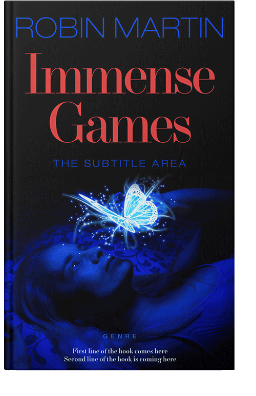 Front view of Black Pearl #8826 - Premade Surreal Book Cover