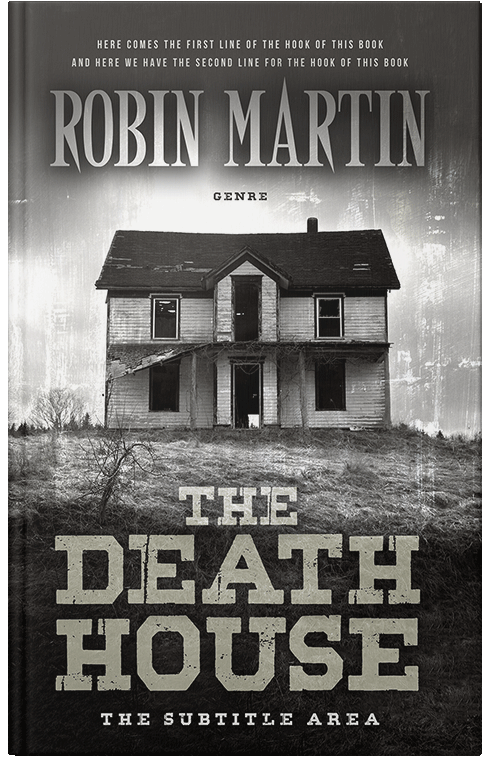 Front view of Premade Horror Book Cover - Mist Gray