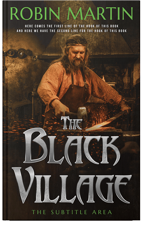 Front view of Crowshead #8884 - Premade Historical Book Cover