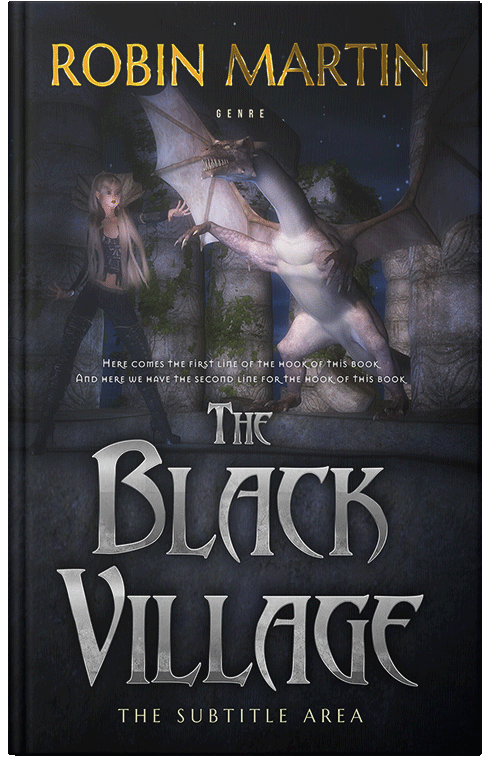 Front view of Shark #8891 - Premade Fantasy Book Cover