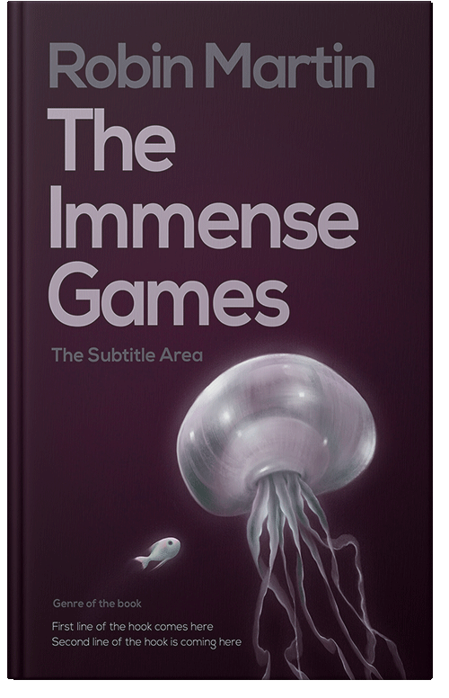 Front view of Aubergine #8908 - Premade Fantasy Book Cover