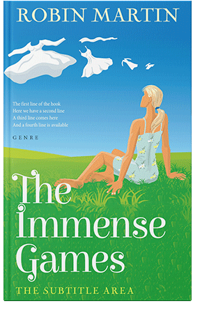 Pre Made Book Cover Curious Blue