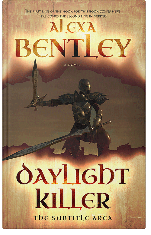 Front view of Premade Science Fiction Book Cover - Gold Sand