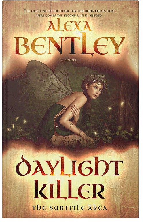 Front view of Premade Fantasy Book Cover - Gold Sand