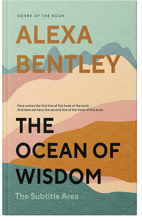 Front view of Premade Abstract Book Cover - Akaroa