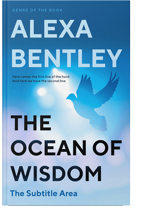 Front view of Tropical Blue #9045 - Premade Religion & Spirituality Book Cover