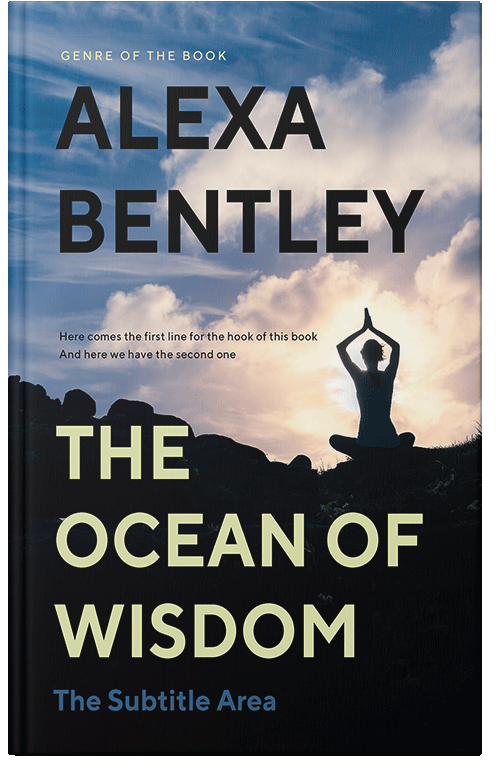 Front view of Premade Health & Mind & Body Book Cover - Ebony