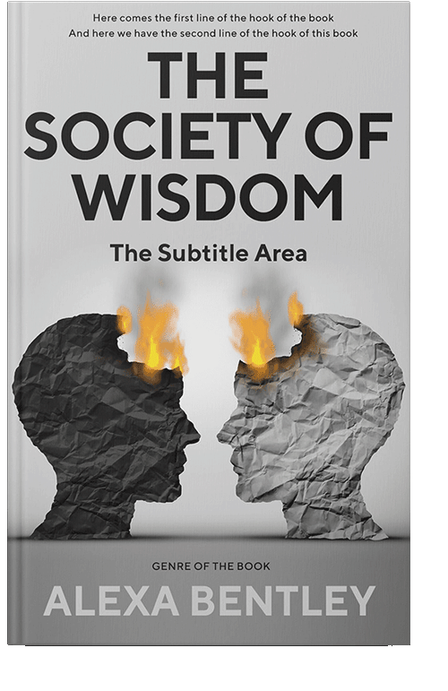 Front view of Silver #9090 - Premade Literary Fiction Book Cover