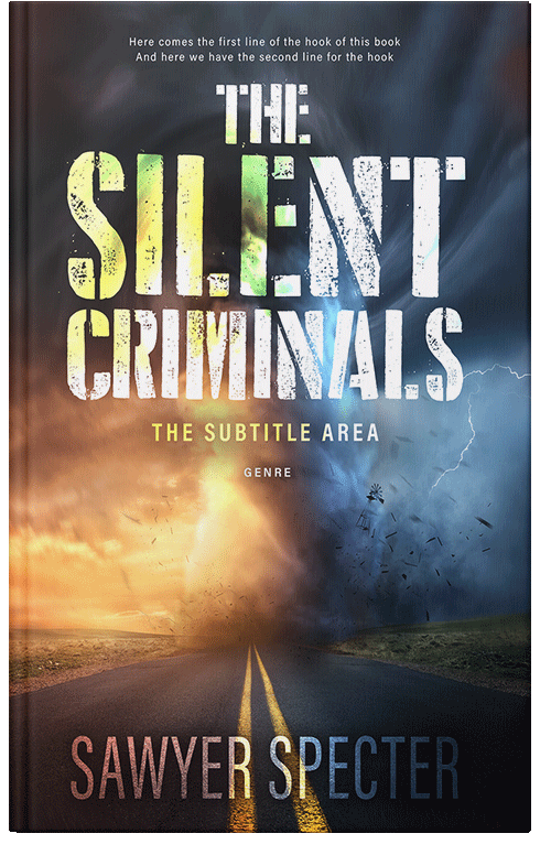 Front view of Premade Apocalyptica Book Cover - Gold Sand