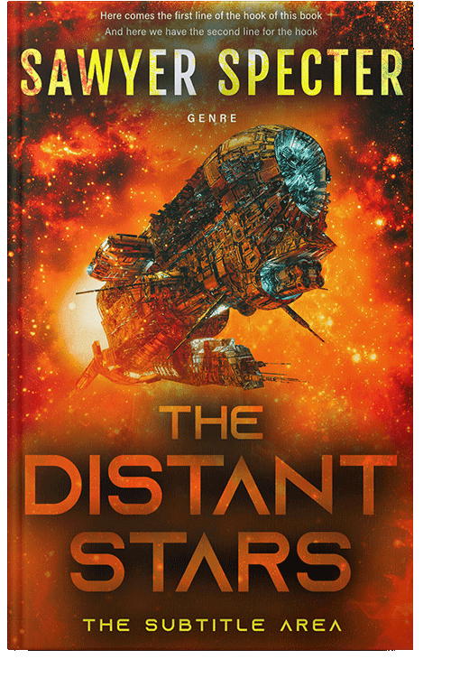 Front view of Red Stage #9141 - Premade Science Fiction Book Cover