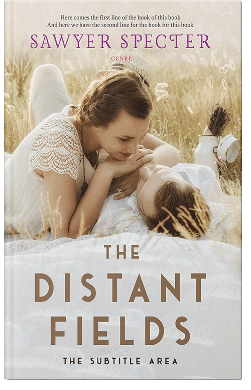 Front view of Premade Chick Lit Book Cover - Satin Linen