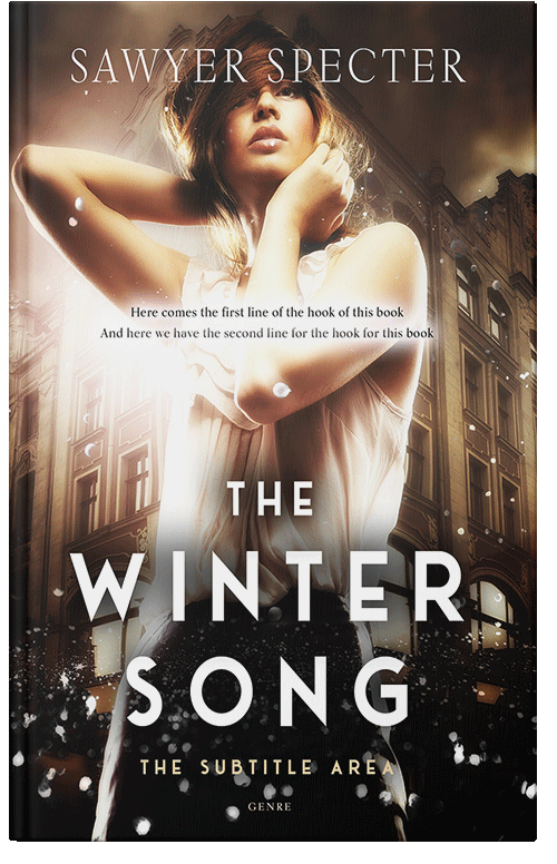 Front view of Premade Chick Lit Book Cover - Double Spanish White