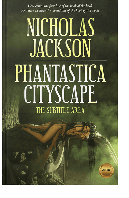 Front view of Black Olive #9251 - Premade Fantasy Book Cover