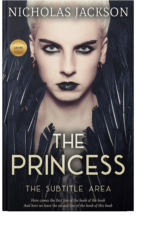 Front view of Steel Gray #9254 - Premade Fantasy Book Cover