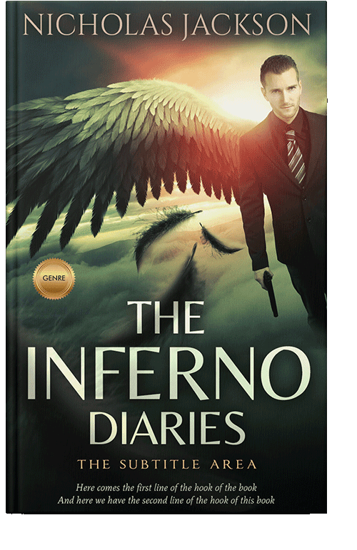 Front view of Tan #9257 - Premade Fantasy Book Cover