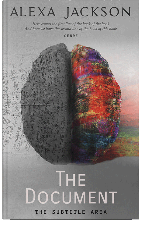 Front view of Dawn #9271 - Premade Abstract Book Cover