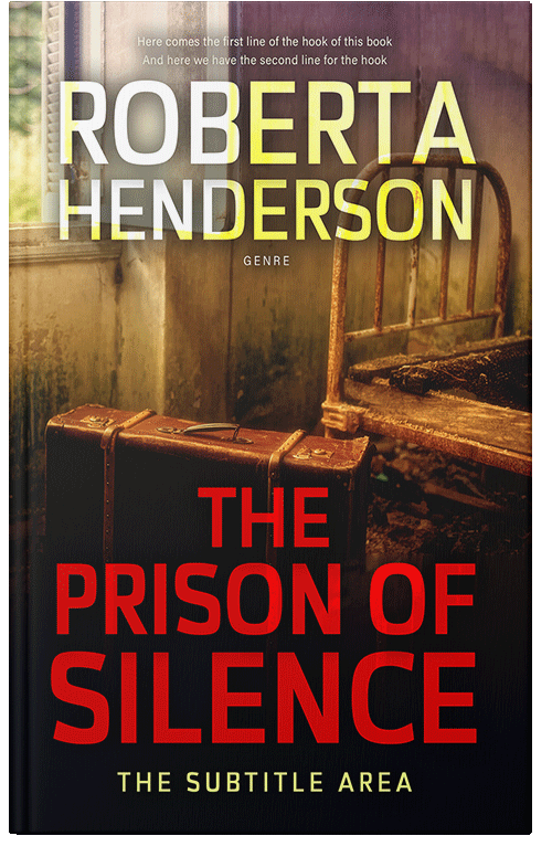 Front view of Premade Mystery & Thriller & Suspense Book Cover - Red Damask