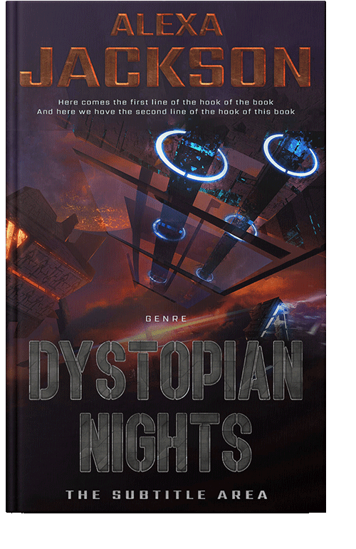 Front view of Gondola #9361 - Premade Science Fiction Book Cover