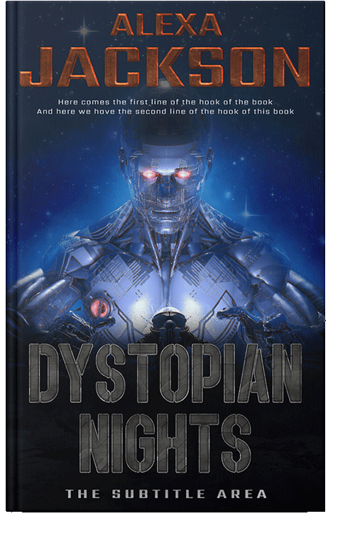 Front view of Shady Lady #9364 - Premade Science Fiction Book Cover